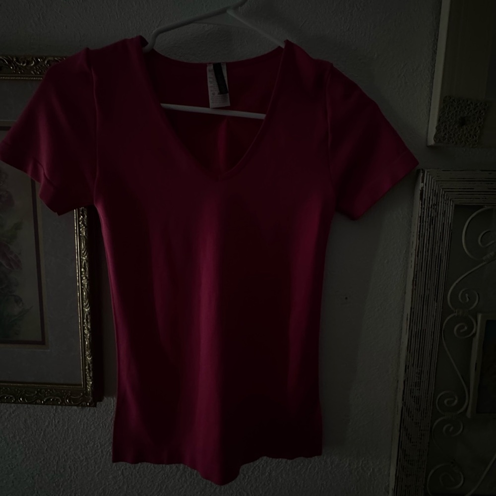 Women's V-Neck Pink Top